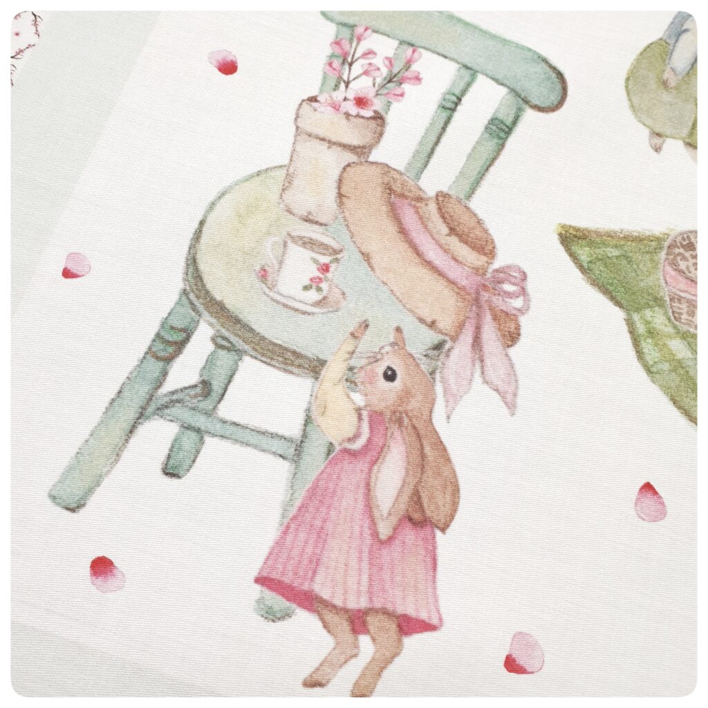 Amiably True Spring in the Woods {Lady Rabbit and Baby Rabbit PANEL}