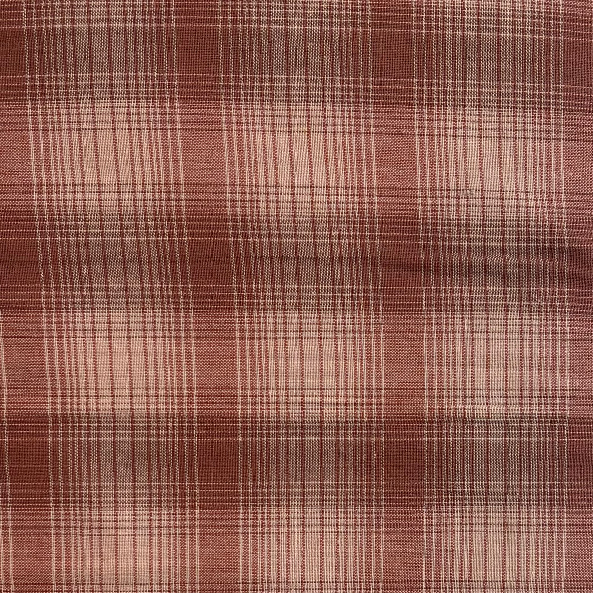 NIKKO By Diamond Textiles - Woven Plaid in Terra Cotta & Natural