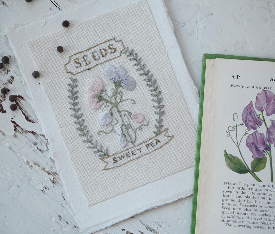 The Stitchery Embroidery Kit: The Potting Shed {Sweet Pea}