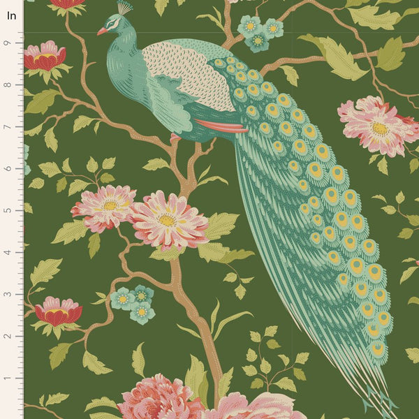 Tilda: Chic Escape Peacock Tree Green (100441) — Quilted Angel