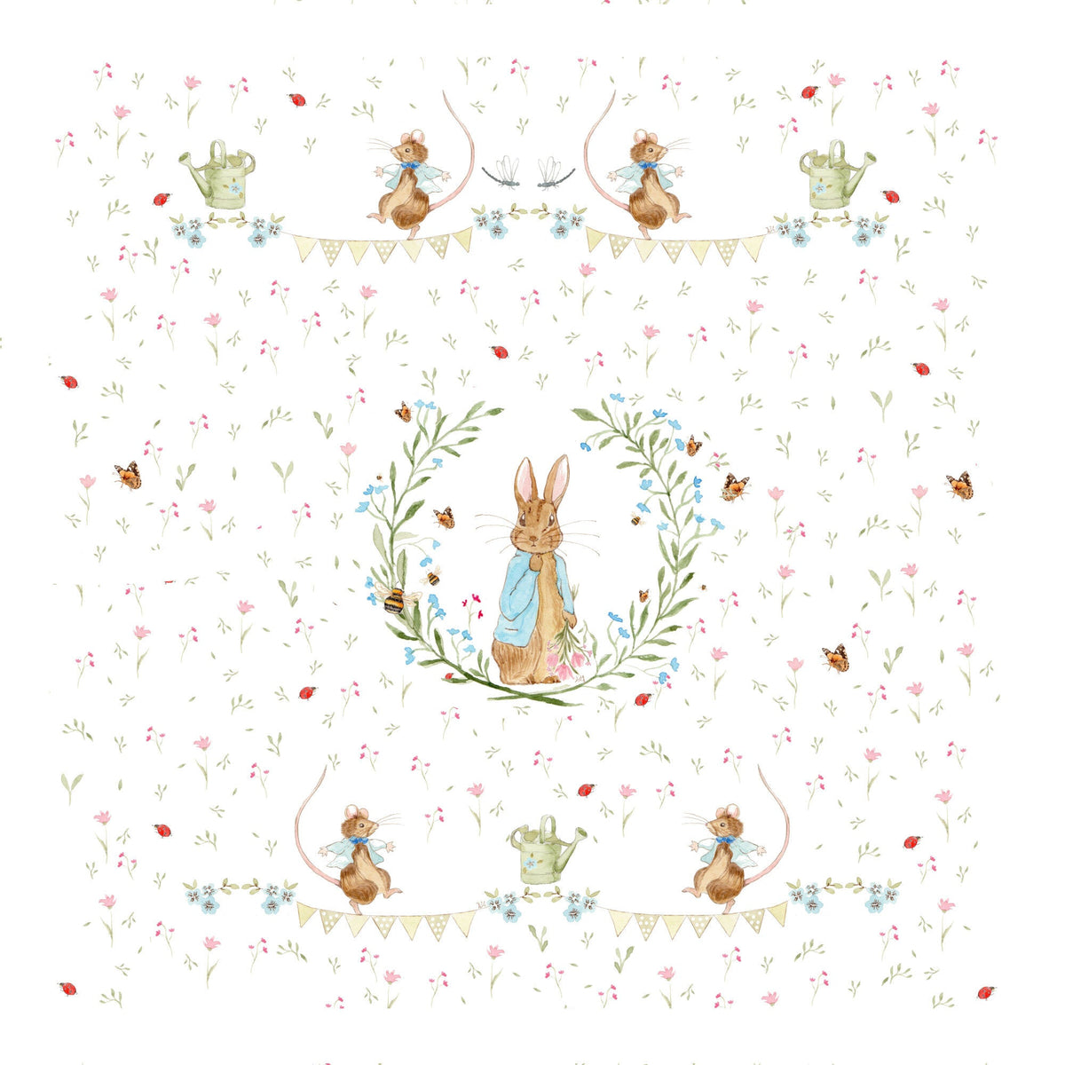 Amiably True: Peter Rabbit Panel, Peter in Wreath