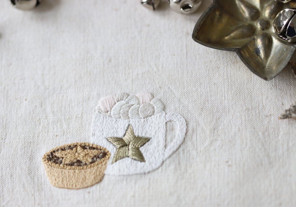 The Stitchery Embroidery Mini Kit Eat Drink and Be Merry