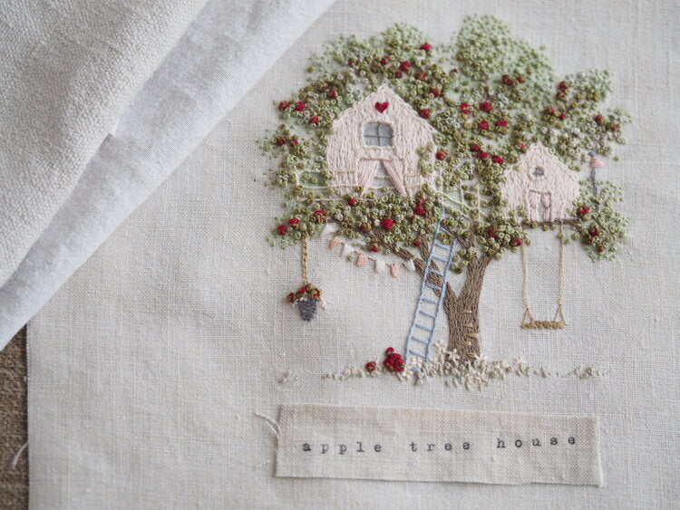 The Stitchery Embroidery Kit: Apple Tree House