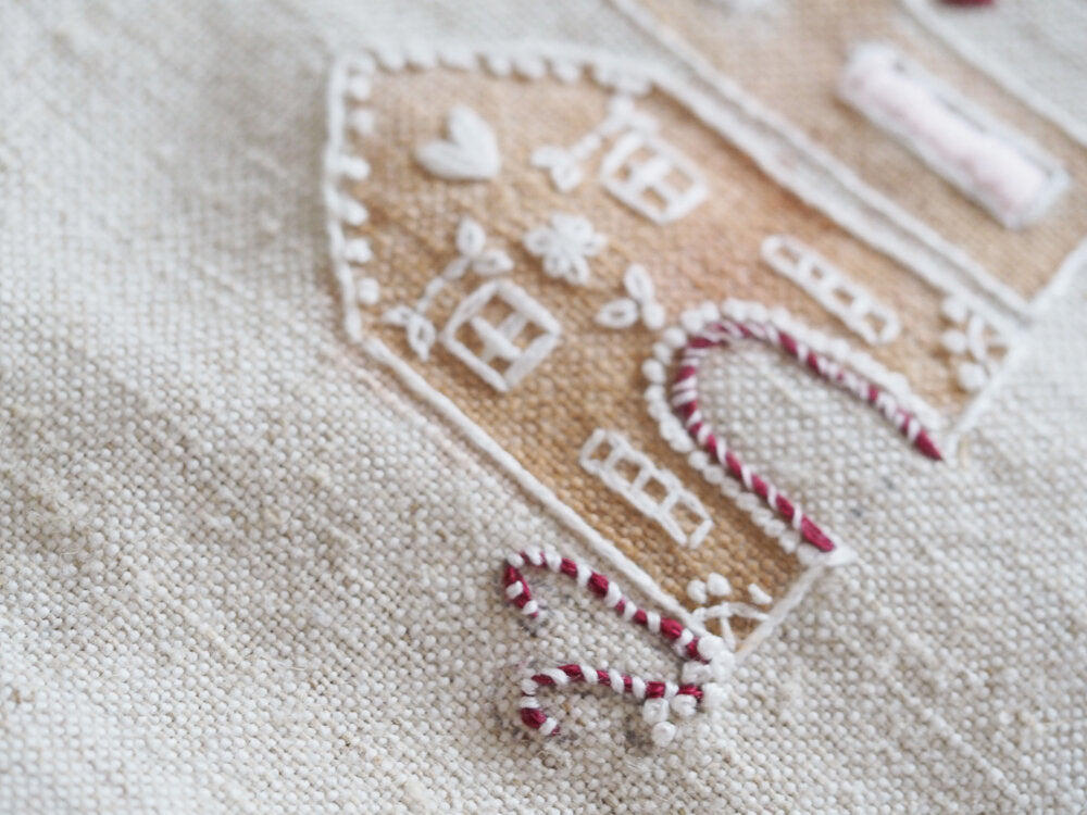 The Stitchery Embroidery Kit: Gingerbread Village