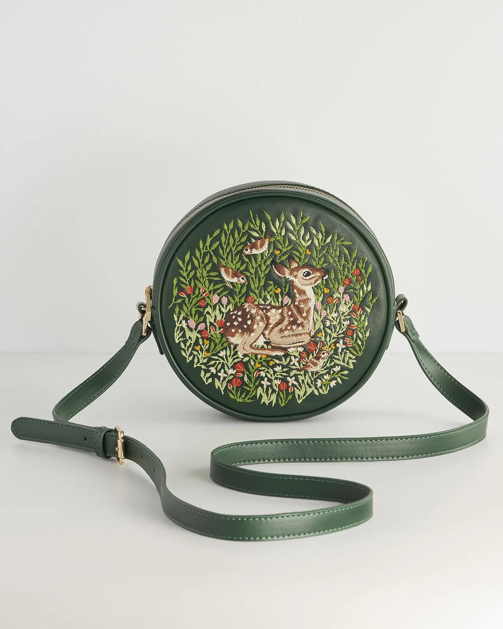 Fable England Chloe Fawn Circle Bag Green