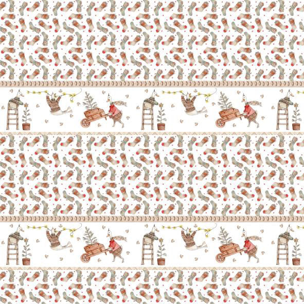 Amiably True Ducks at Christmas {Small Stocking Stripe}