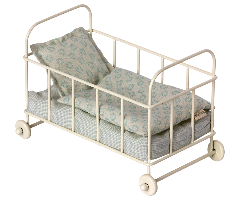 Maileg Cot Bed, Micro-Blue