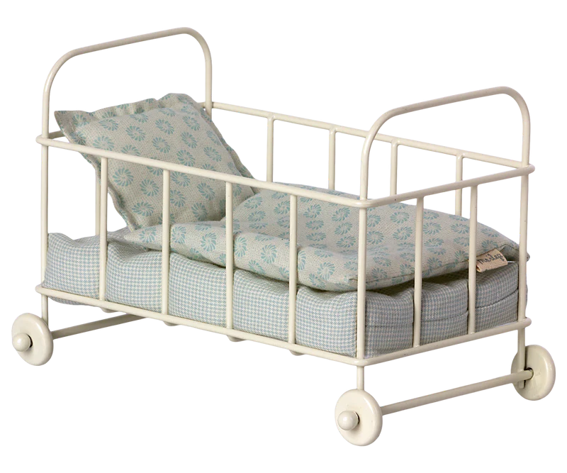 Maileg Cot Bed, Micro-Blue