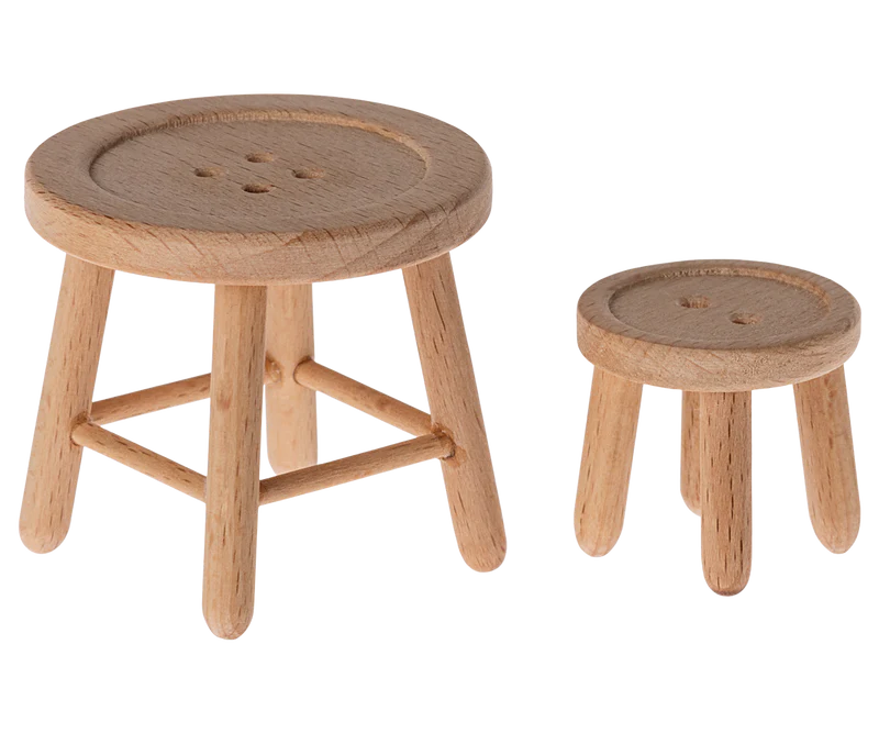 Maileg Table and Stool Set, Mouse