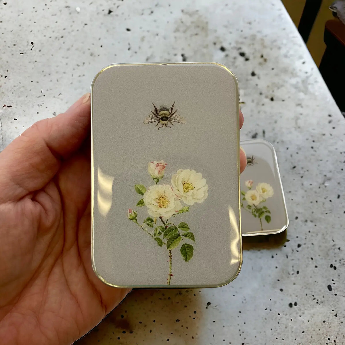 Bee and Rose Notions Tin