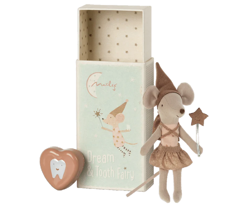 Maileg Tooth Fairy Mouse in Matchbox-Rose