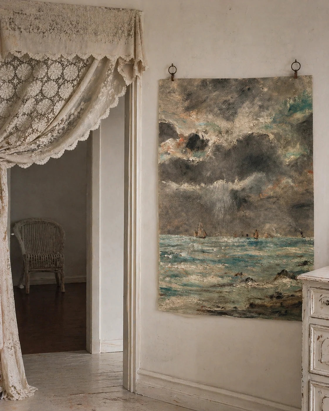 Stitch & Fable Vintage Art Textile Panel ~ {Coast}