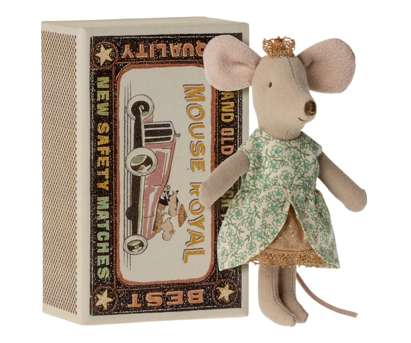 Maileg Princess Mouse, Little Sister in Matchbox