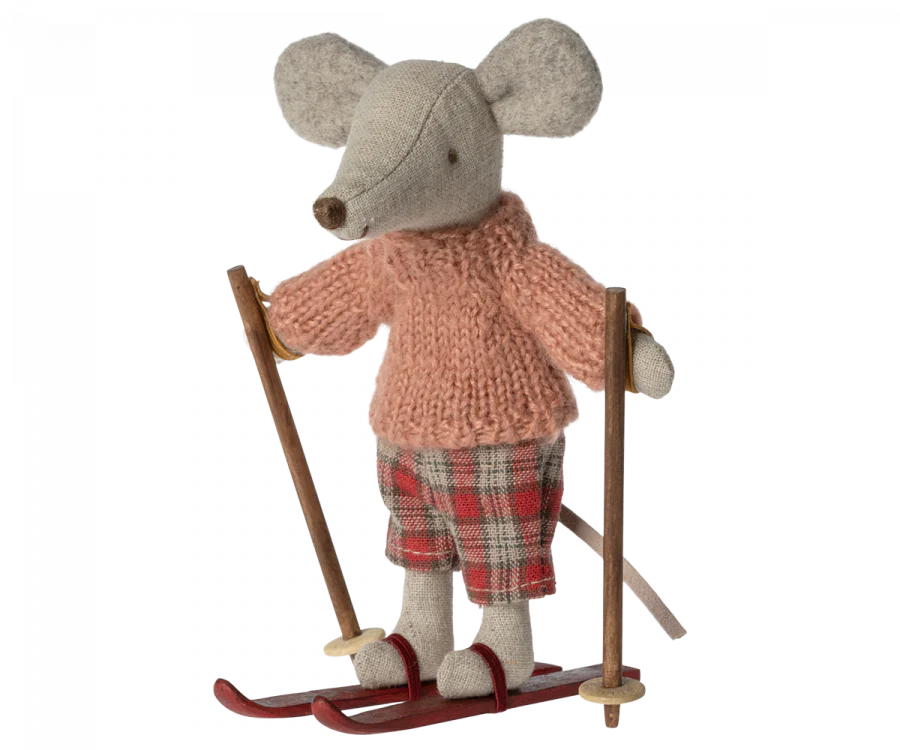 Maileg Winter Mouse with Ski Set, Big Sister