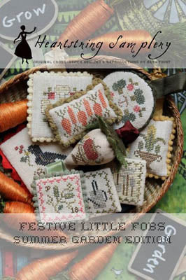 Festive Little Fobs Summer Garden Edition pattern by Heartstring Samplery