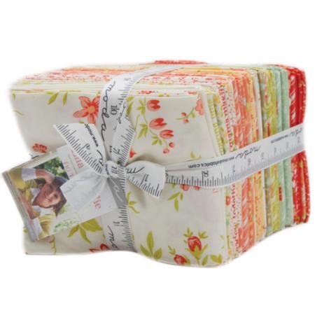 Floral fabric bundle, assorted colors, 100% cotton material, perfect for quilting and crafting projects.