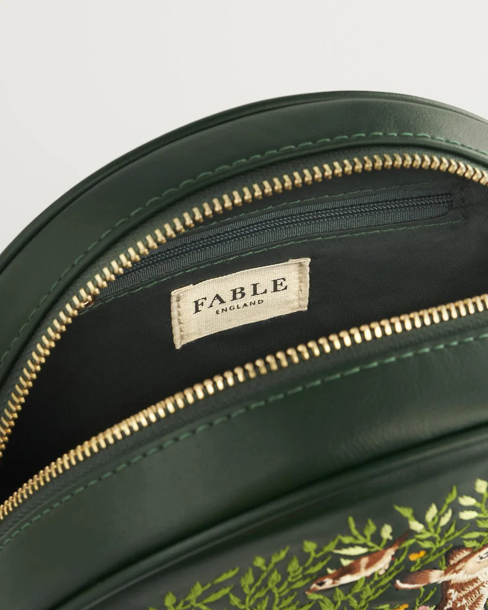 Fable England Chloe Fawn Circle Bag Green