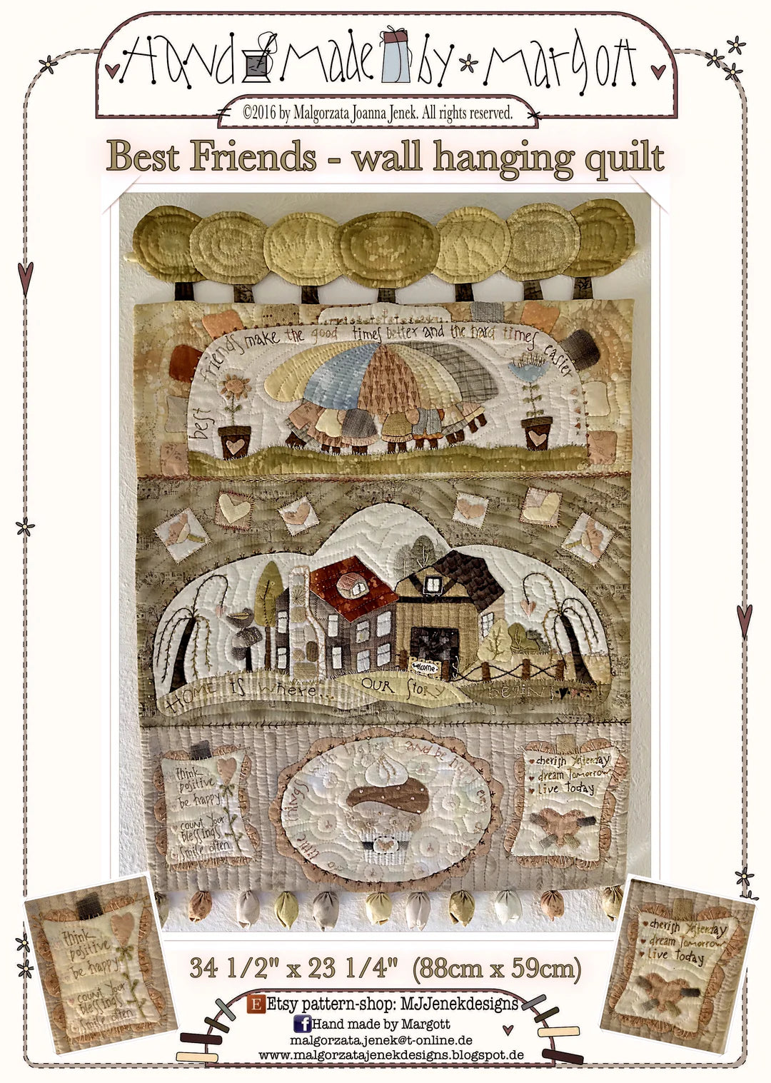 Best Friends Wall Hanging Quilt Pattern