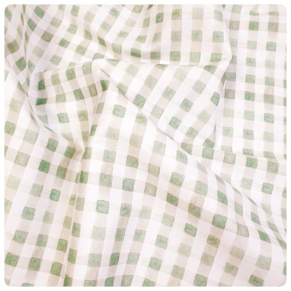 Amiably True: Green Checkered fabric