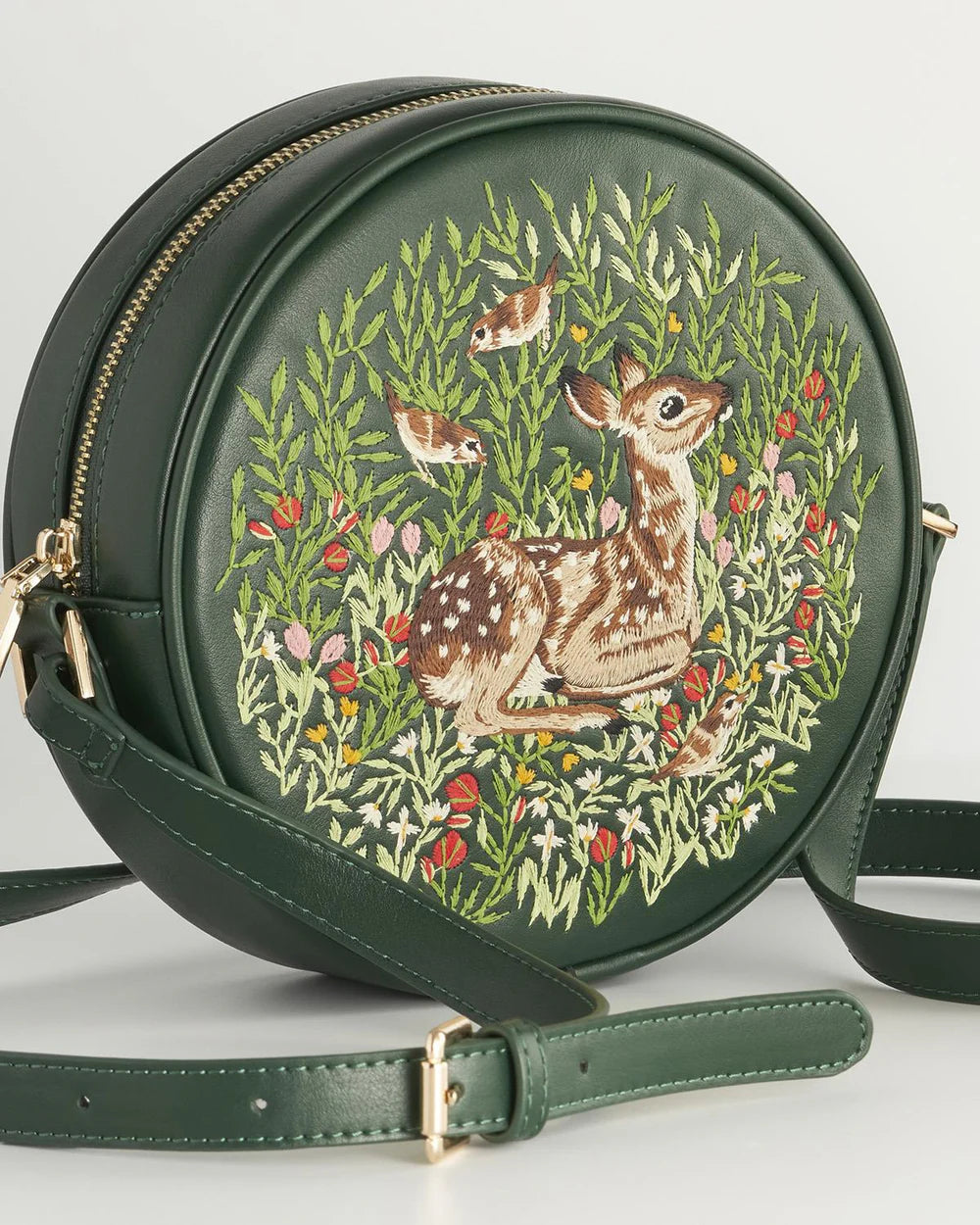 Fable England Chloe Fawn Circle Bag Green