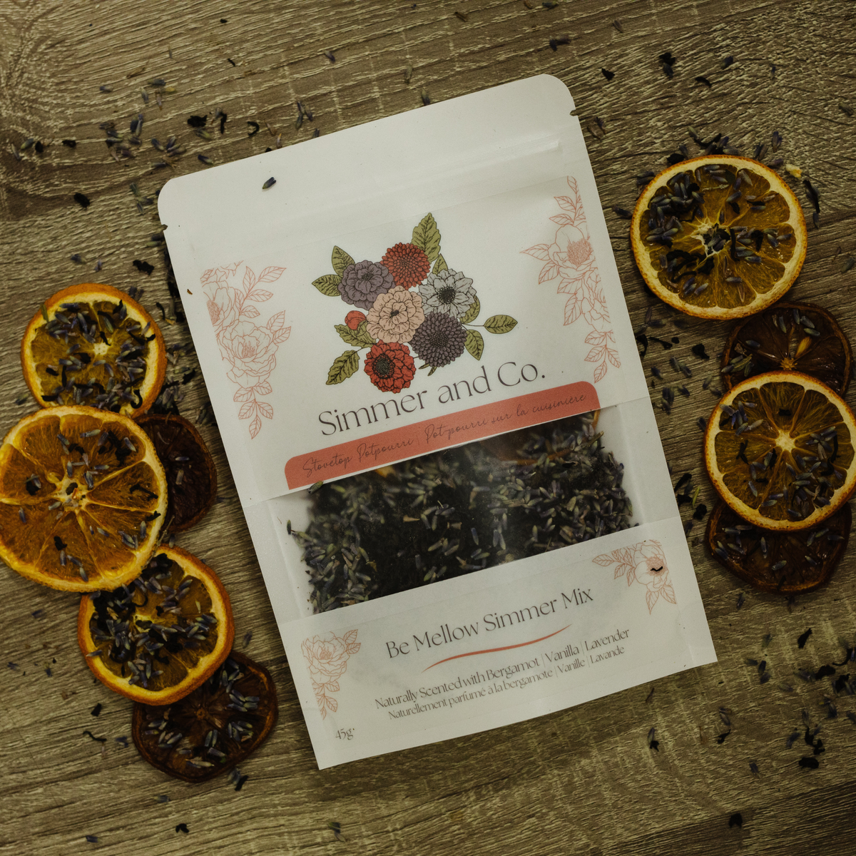 Be Mellow Simmer Pot Mix, Natural Lavender Citrus Aroma