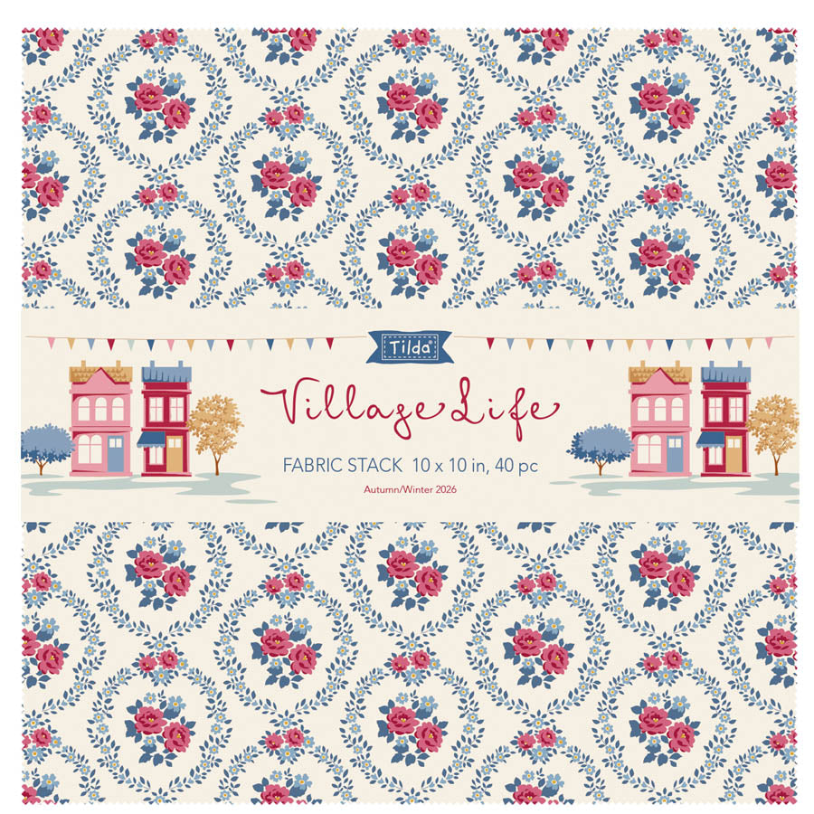 Tilda Village Life FABRIC STACK 10"