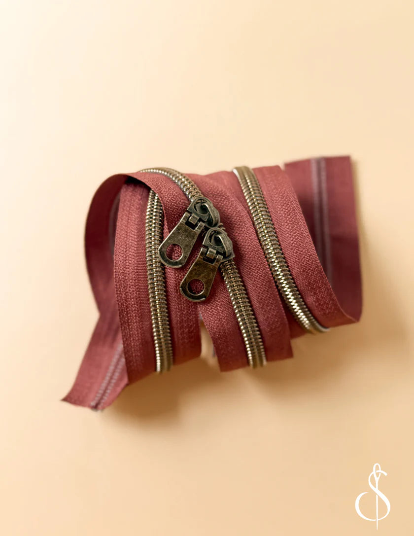 30" Zipper - Brown, by Sewing Illustrations