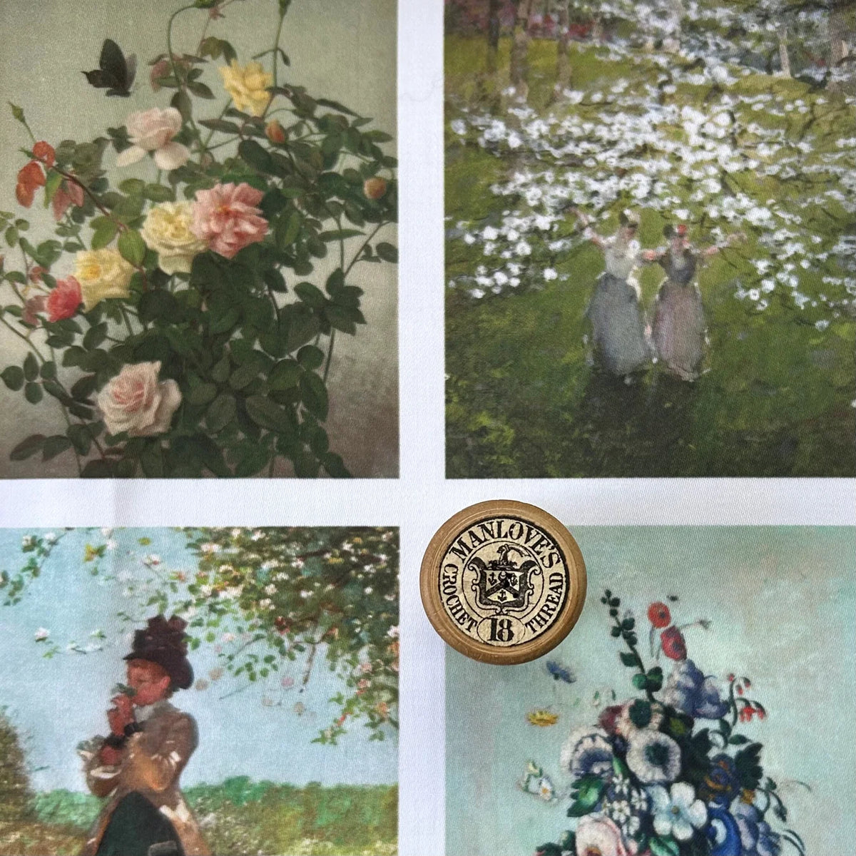 Stitch & Fable Mini Vintage Art Fabric Prints ~ Set of 9 {Florals and Landscapes}