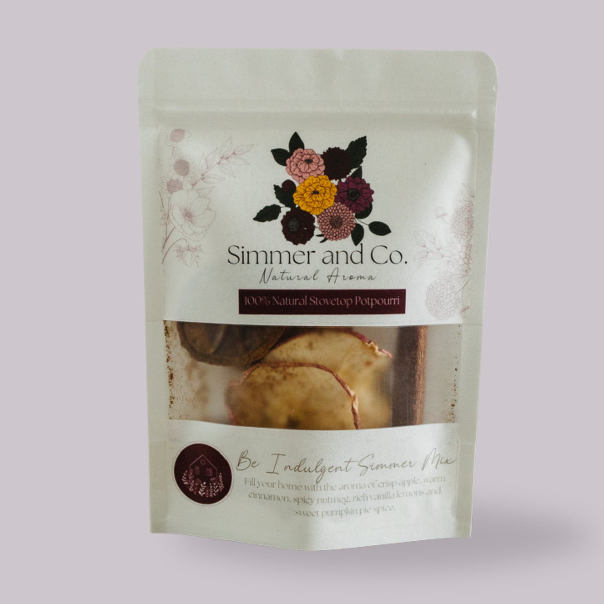 Be Indulgent Simmer Pot Mix, Cozy Apple Vanilla Spice Aroma