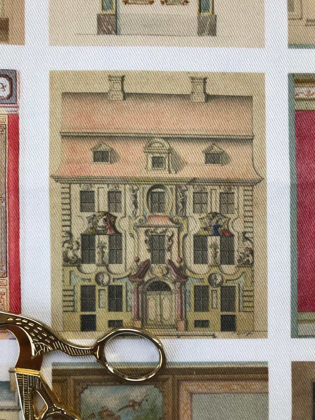 Stitch & Fable Mini Vintage Art Fabric Prints ~ Set of 9 {Architecture}