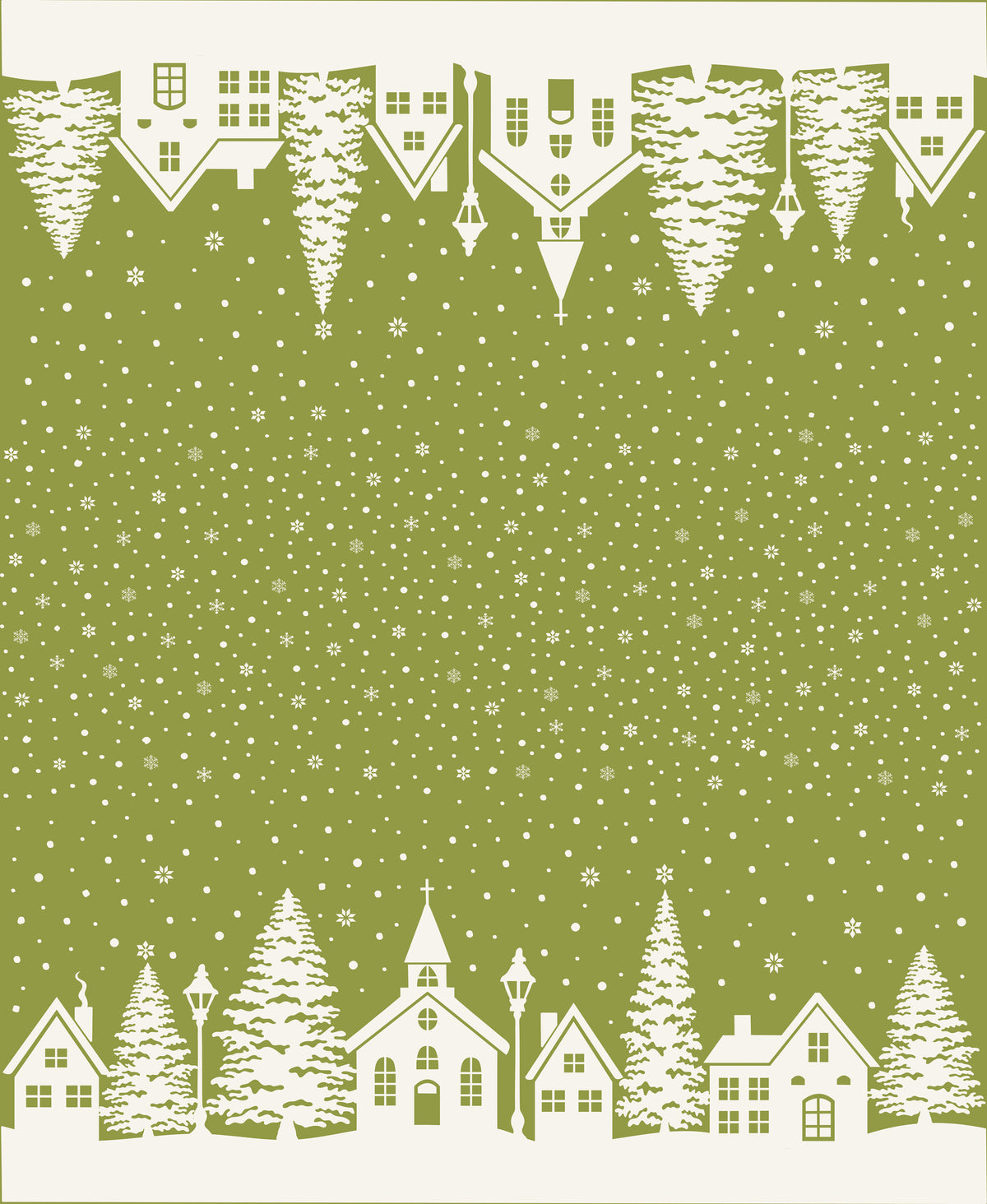 Buon Natale by Fig Tree Christmas Village Double Border Panel