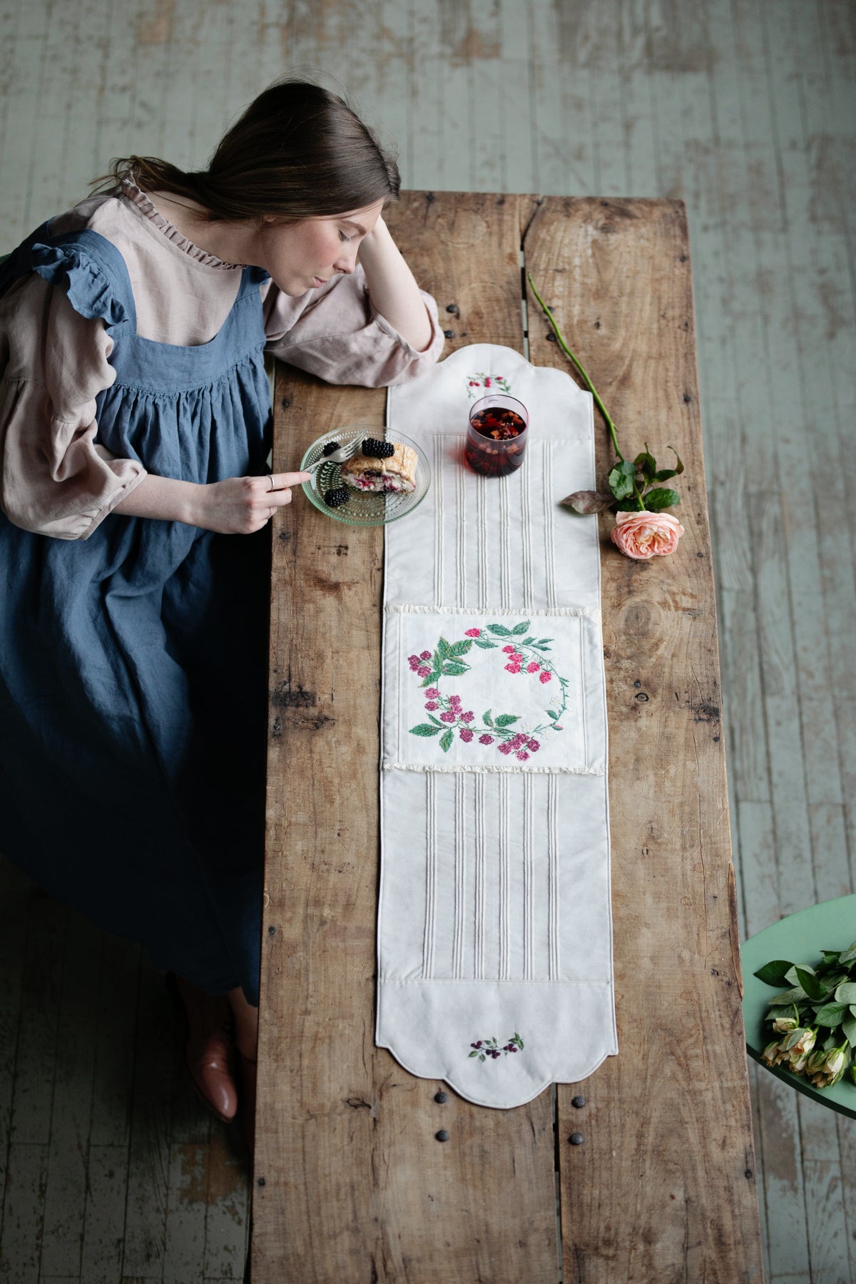 Acufactum Fruity Quilts Embroidered Table Runner KIT