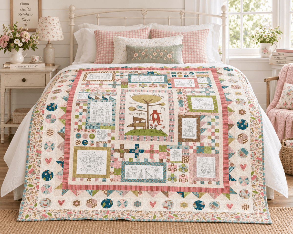 Out and About by Natalie Bird of Birdhouse Designs QUILT KIT