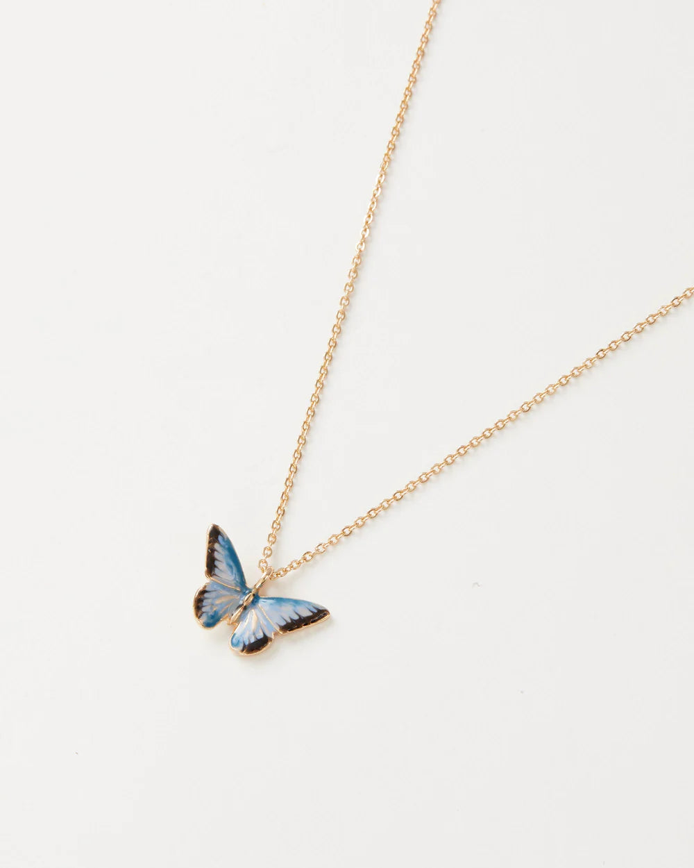 Fable England Blue Butterfly Short Necklace