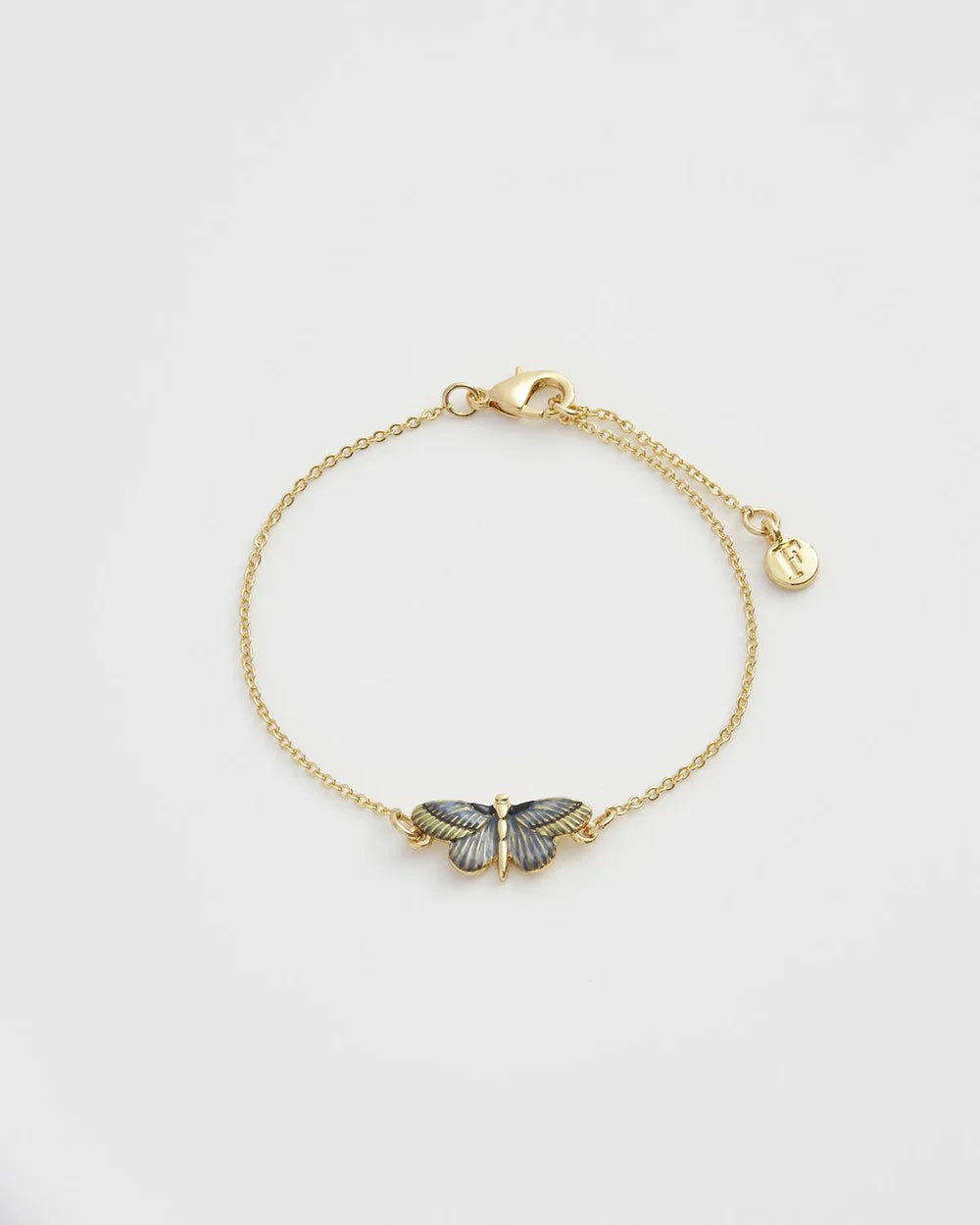 Fable England Deco Butterfly Blue Bracelet