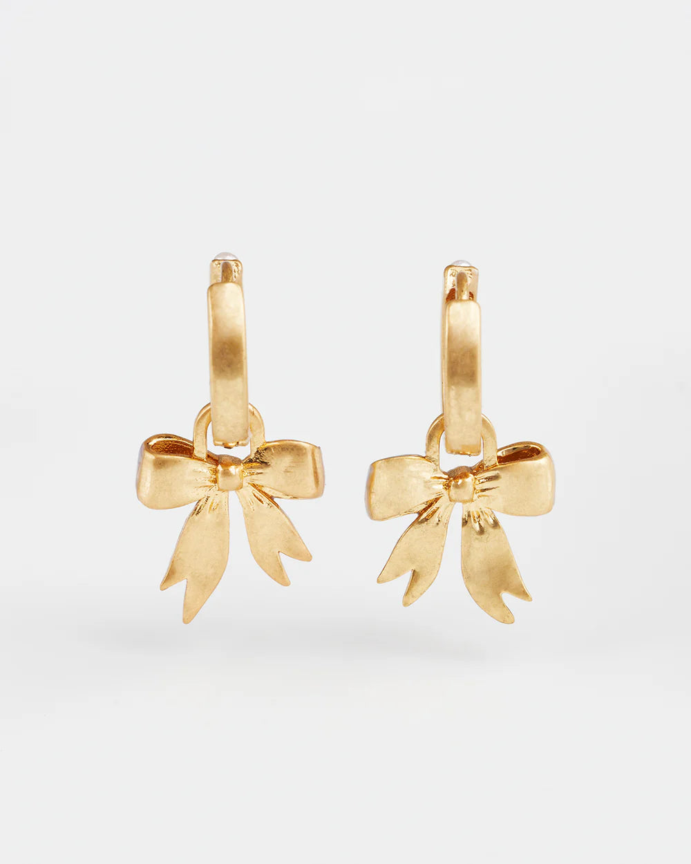 Fable England Bow Pearl Huggy Earring