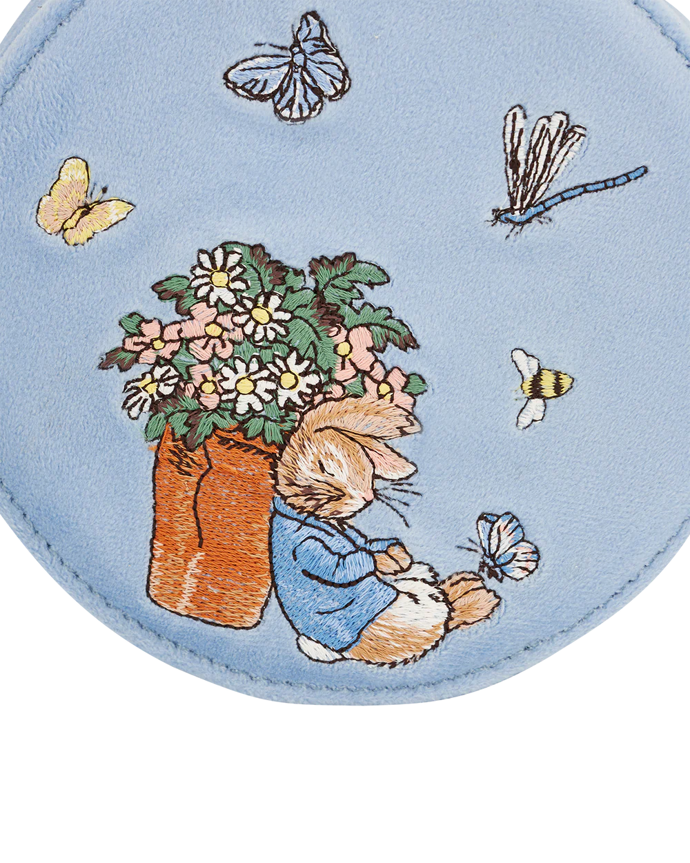 Fable England Peter Rabbit: Blue Emroidered Circle Jewellery Box
