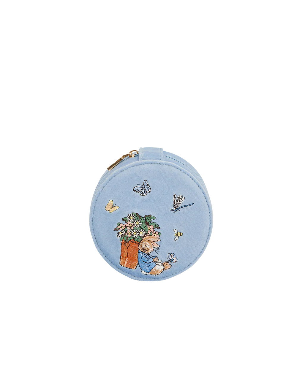 Fable England Peter Rabbit: Blue Emroidered Circle Jewellery Box
