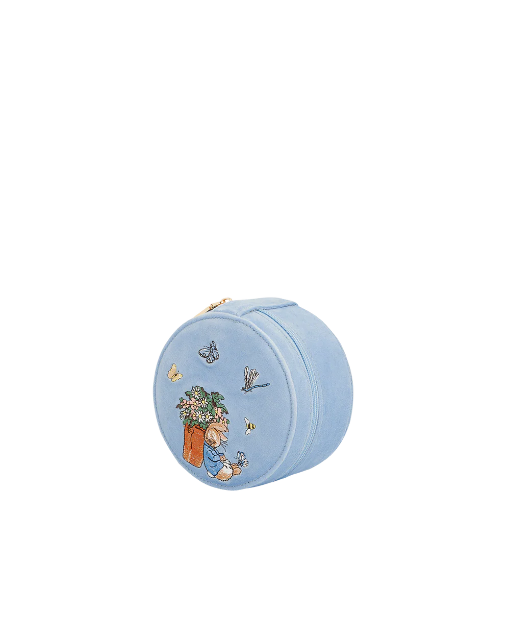 Fable England Peter Rabbit: Blue Emroidered Circle Jewellery Box