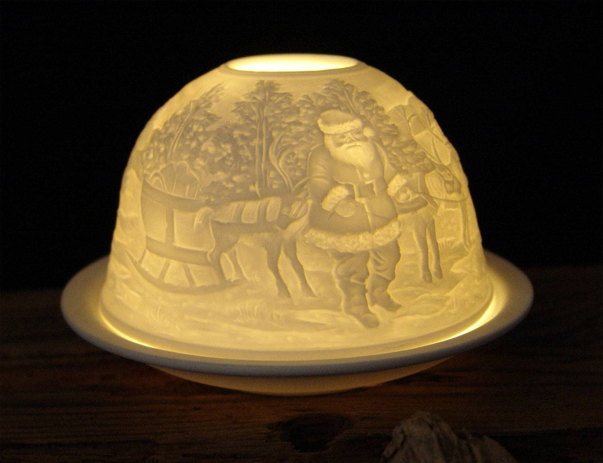 Starlight Glowing Candle Holder {Santa with Sleigh}