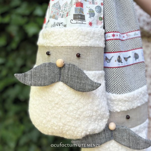 Acufactum Pattern: Santa Claus and Snowman Bag