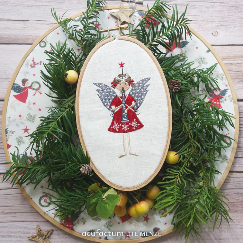 Acufactum MACHINE EMBROIDERY FILE - Fanfare Angel