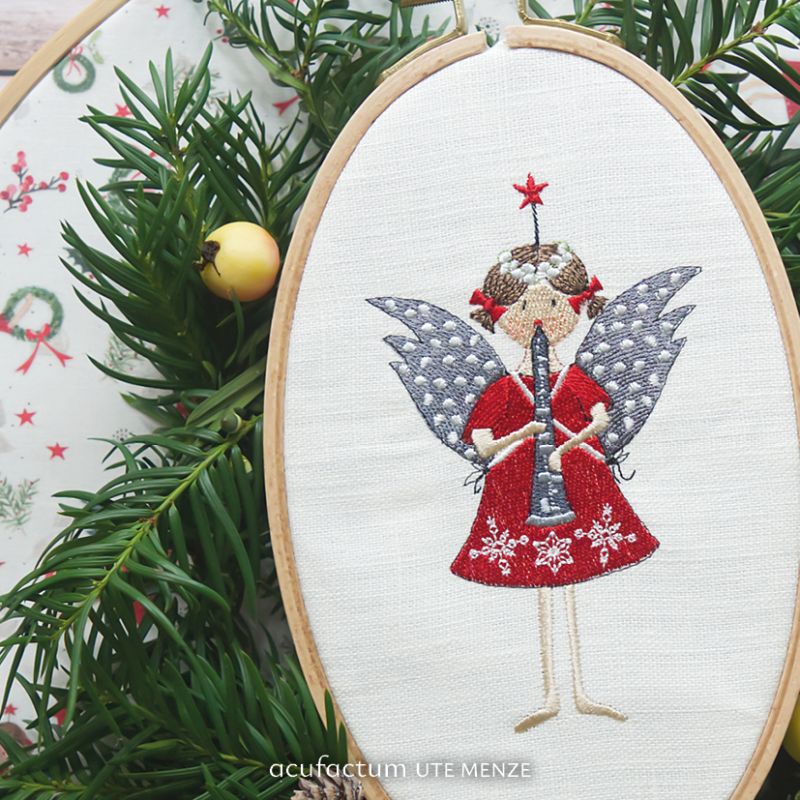 Acufactum MACHINE EMBROIDERY FILE - Fanfare Angel