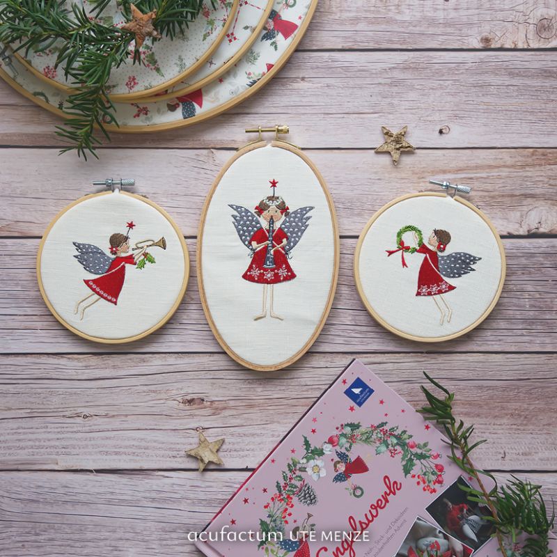 Acufactum MACHINE EMBROIDERY FILE - Angel with Trumpet