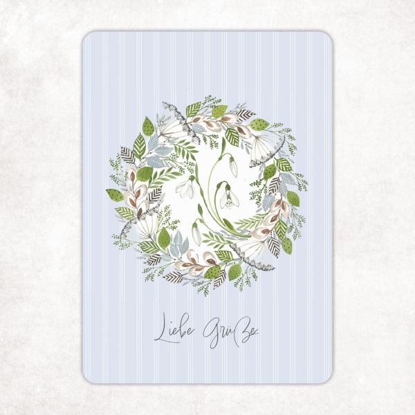 Acufactum Postcard Snowdrop "Best Regards"