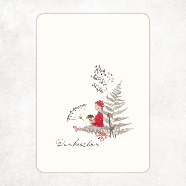 Acufactum Postcard Mushroom Child "Thank you"