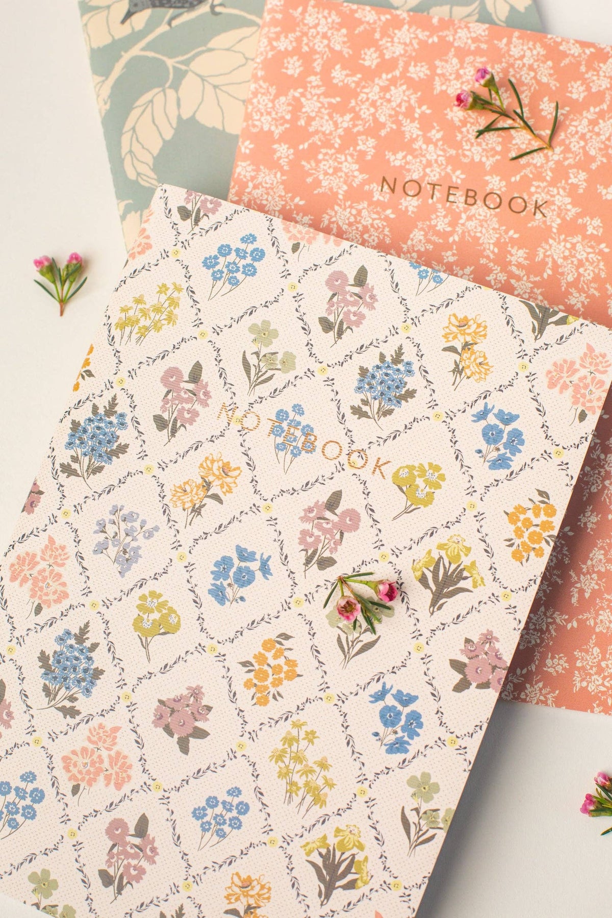 Reverie Floral Notebook Set | 3 Softcover Lined Journals