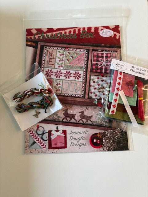 Christmas Box Kit Cross stitch pattern by Jeannette Douglas Designs
