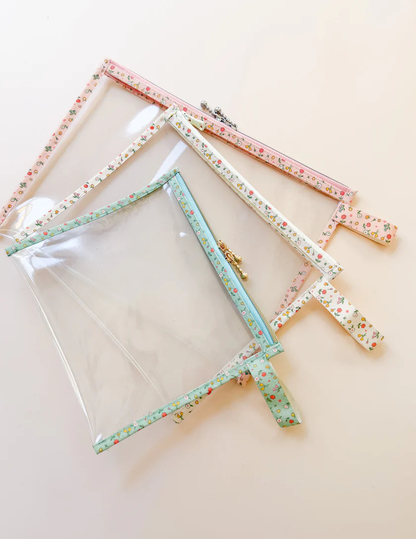 5yd Cotton Ribbon- Pink Floral, by Sewing Illustration