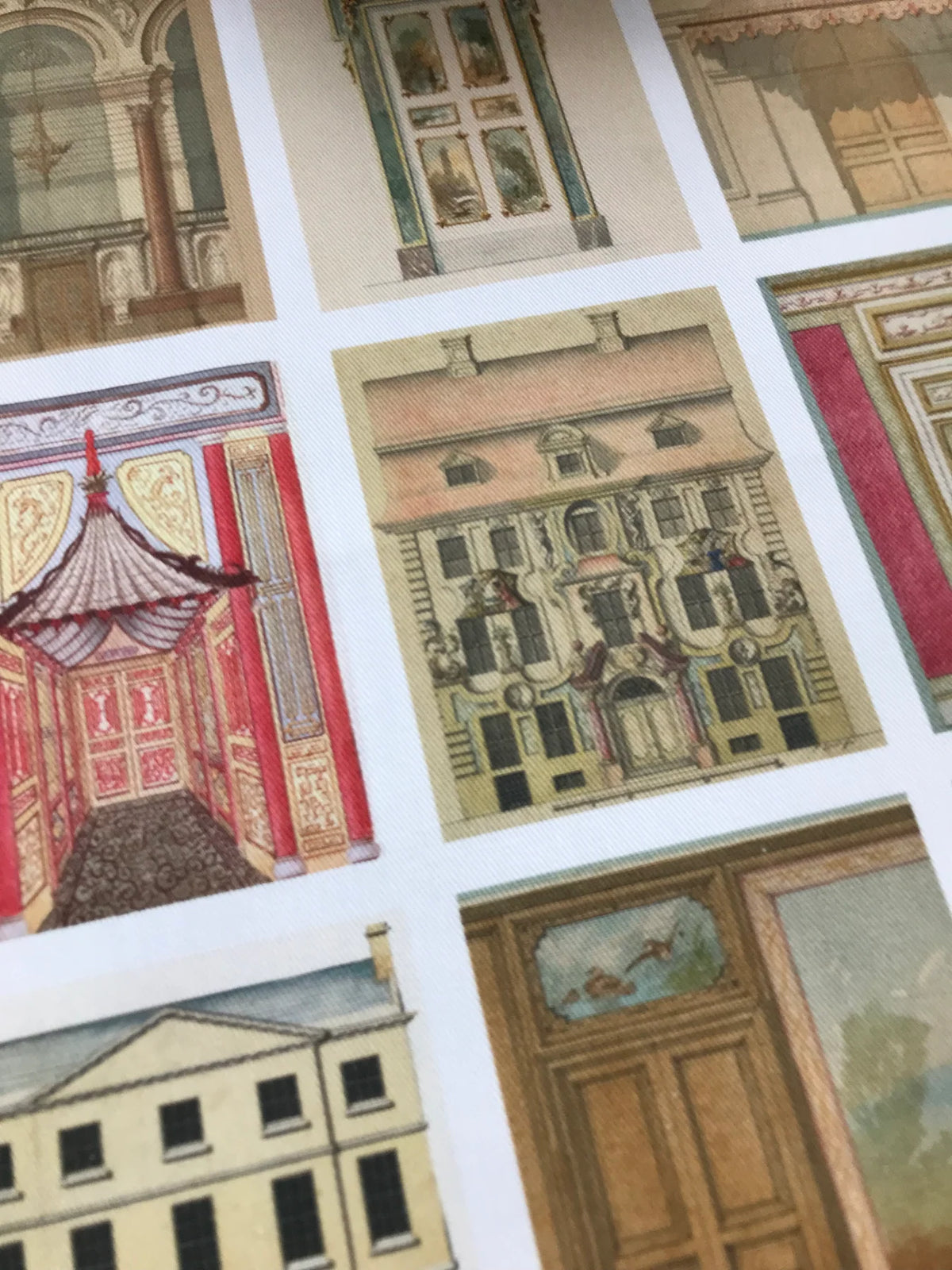Stitch & Fable Mini Vintage Art Fabric Prints ~ Set of 9 {Architecture}